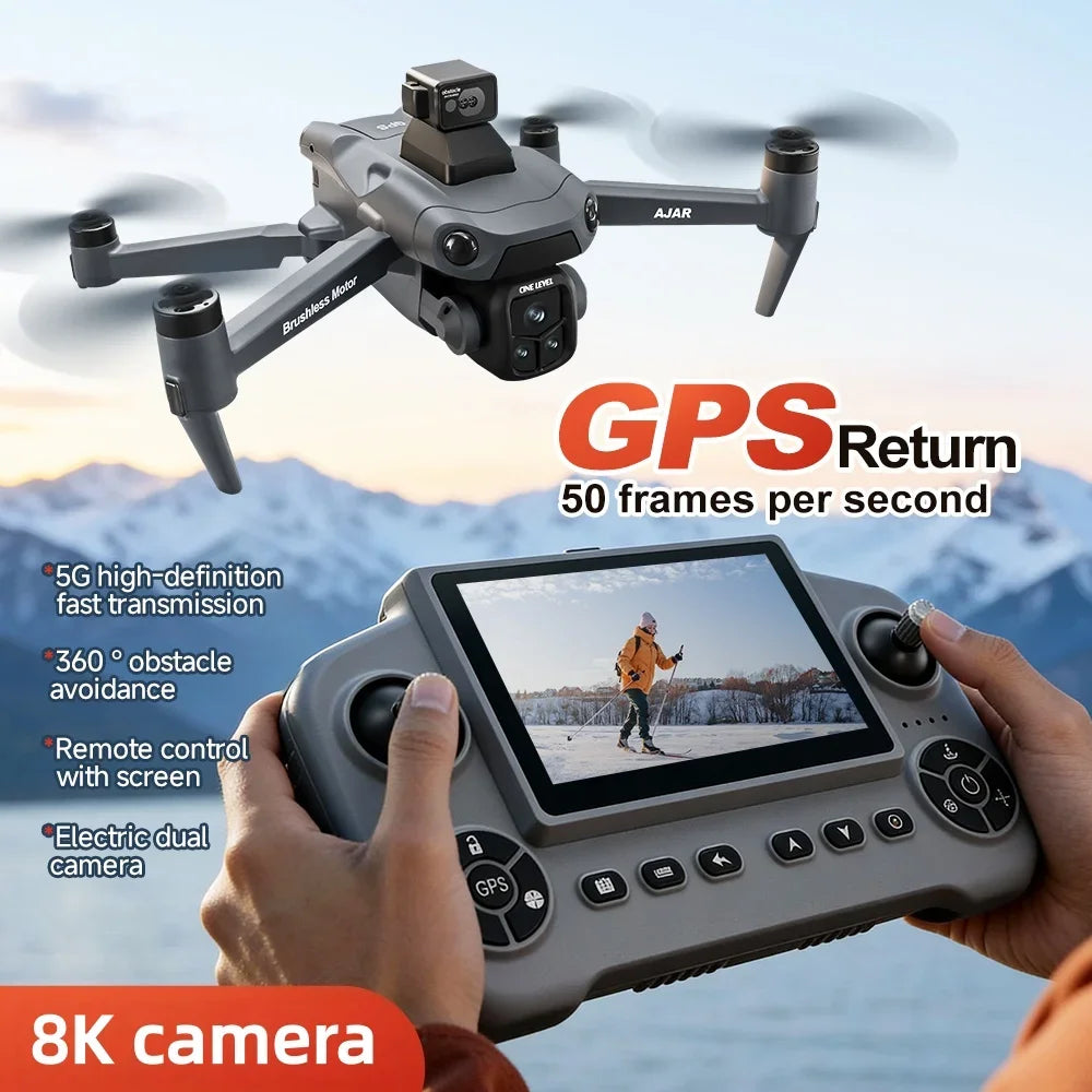 V918MAX GPS drone, 1080P dual cameras, 5MP anti shake, 4.3-inch large screen remote, long endurance.