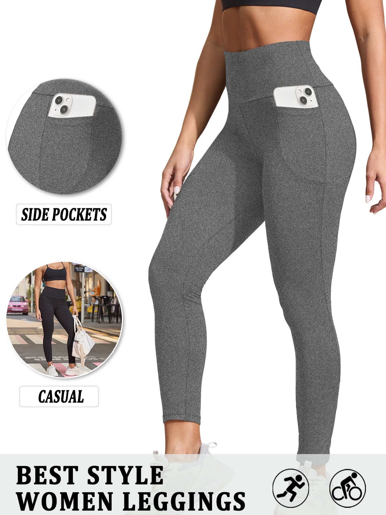 High Waisted Absorbent Leggings with Pocket