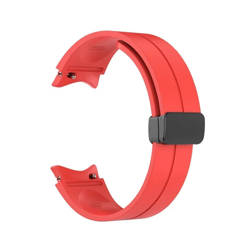 Silicone Magnetic Buckle Strap For Samsung Galaxy Watch 7 FE 5 Pro 40/44mm 45mm Band Watch 6 Classic 43 47mm Sport Watchband