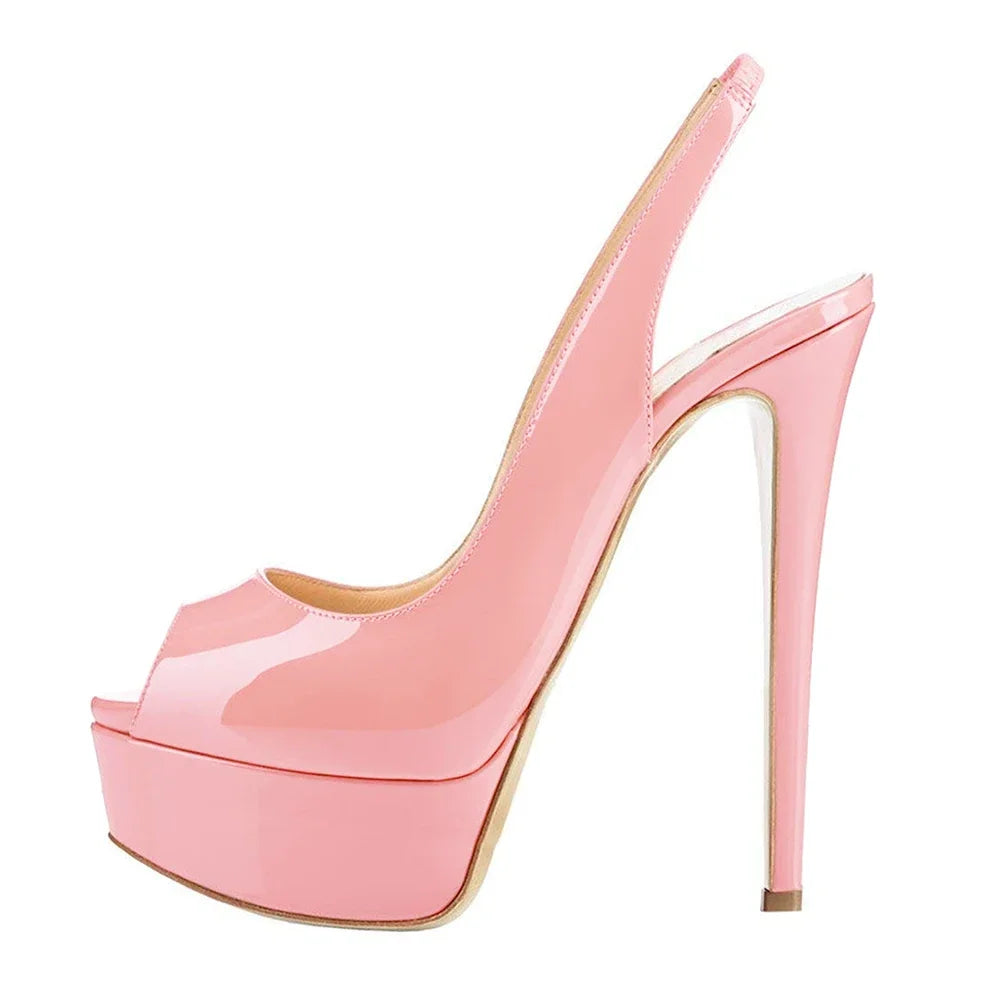 Women Platform High Heels Sexy Open Toe Sandals Shoes