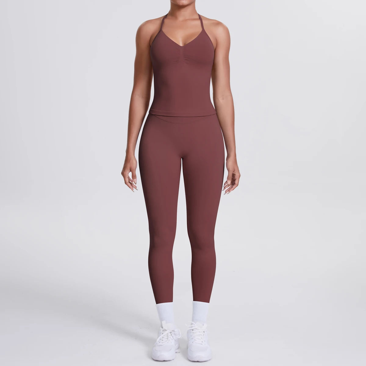 2 Piece Yoga Clothes Women Tracksuit Athletic Wear Pilates Fitness Suit Gym Workout Push Up Clothes Sports Bra Leggings Suit