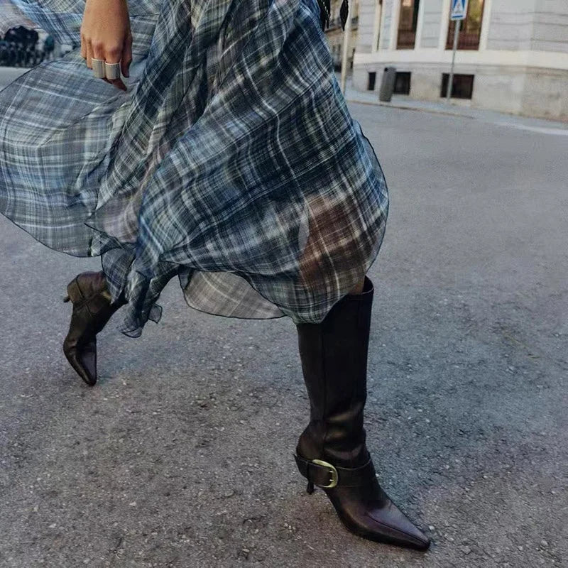 *Fashionable New Elegant and Sexy Casual Riding Boots Hot Selling in Winter Comfortable Pointed High-heeled Boots for Women