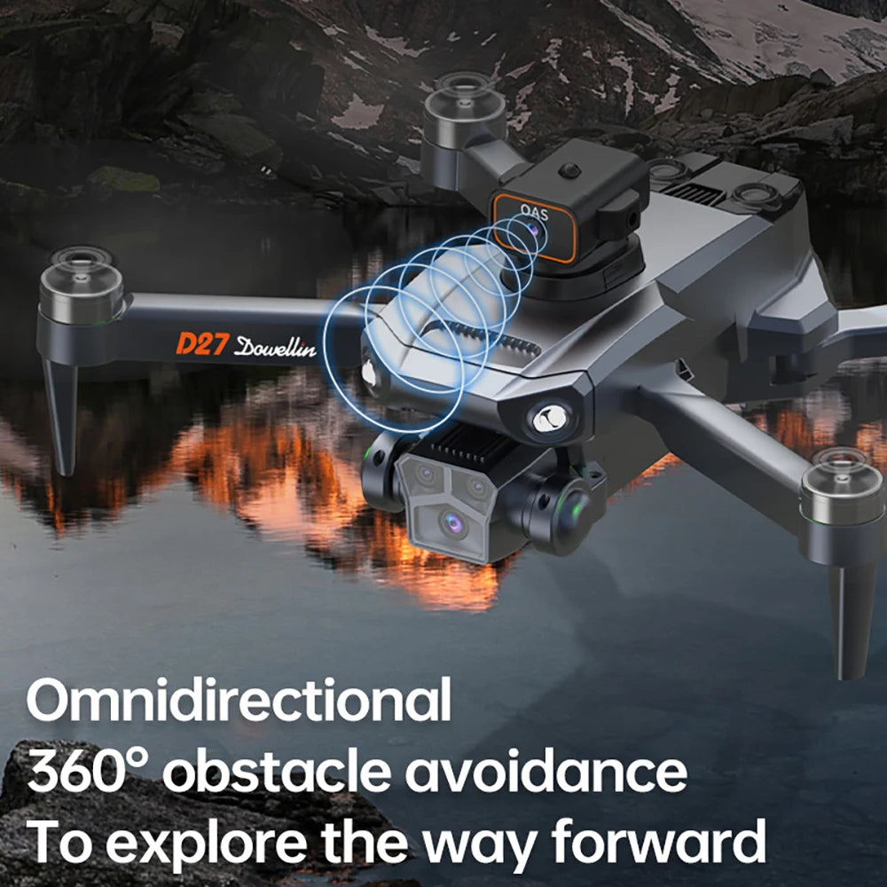 NEW D27 MAX Drone Professional 8K GPS HD Camera 5G WIFI FPV UAV with 4.5 Inch Screen Remote Control RC Drone 5KM Range