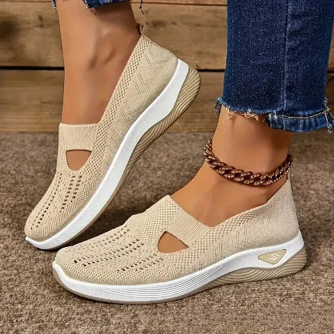 The Premium Orthopedic Women's Slip-On Sneaker – Ultra-Lightweight, Breathable Mesh Construction, and Non-Slip Soft Soles for Ultimate Summer Walking Comfort