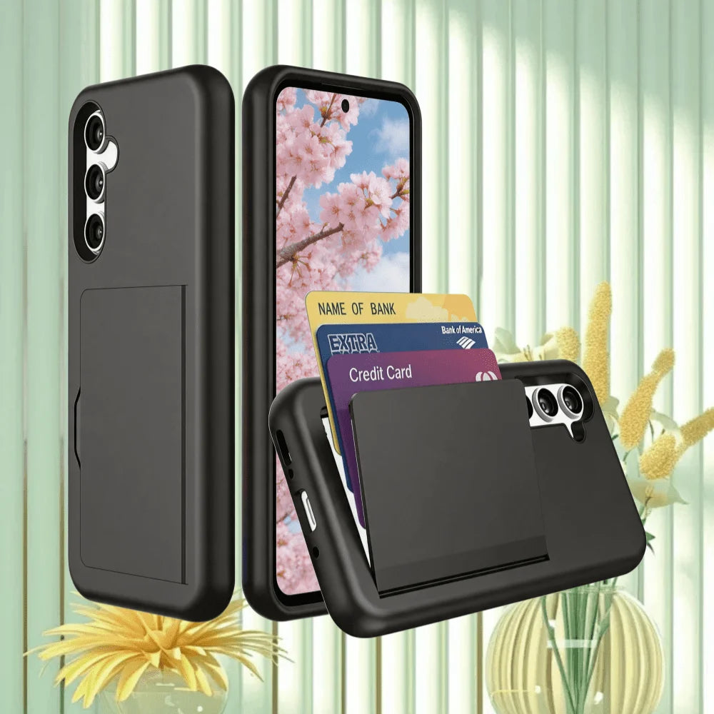 Suitable for Samsung S26 Ultra / S26 Plus / S26 Funda Wallet 3-Card ID Slot Credit Card Flip Case