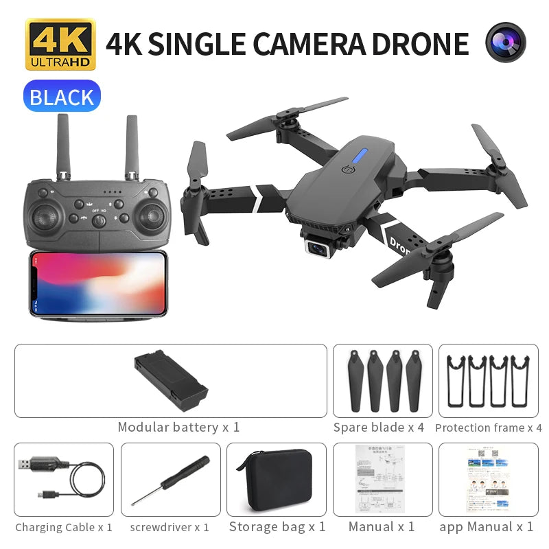 New Drone 2.4G RC Quadcopter Drone 5G FPV WiFi Easy Foldable With Mod Altitude Resistance NO Camera Wide-angle Shooting Boy Toy