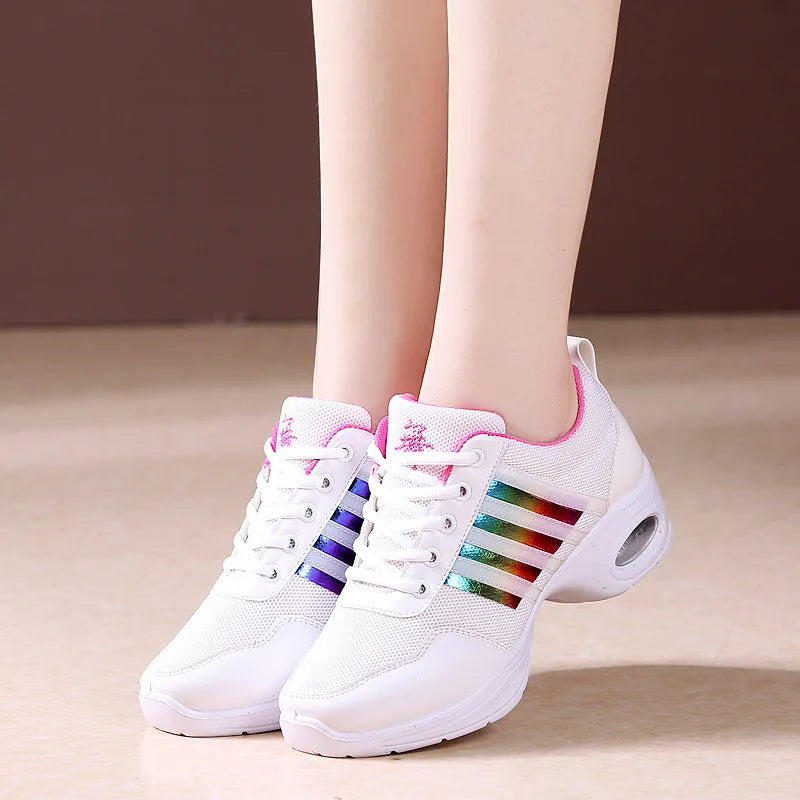 Mesh Women's Sneakers – Ultra-Lightweight, Breathable with a Split-Outsole Design for Jazz, Modern Dance, and Studio Fitness