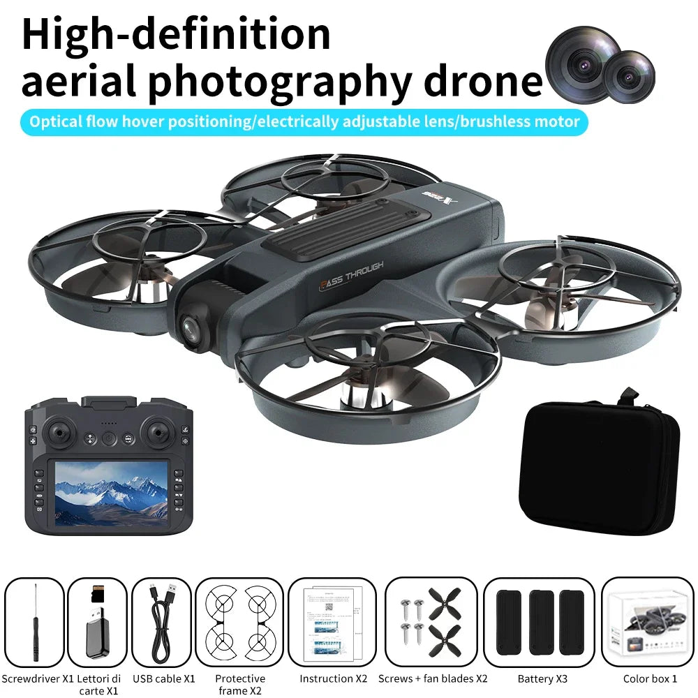 Drone X226/X226VR Drones 8K Profession HD Wide Angle Camera WiFi FPV RC Helicopter Large Screen Foldable Quadcopter