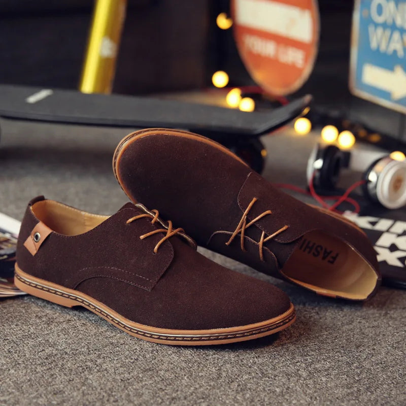 2026 New Leather Shoes for Men Luxury Men's Oxford Shoes High Quality Suede Leather Mens Business Casual Shoes Zapatos De Hombre