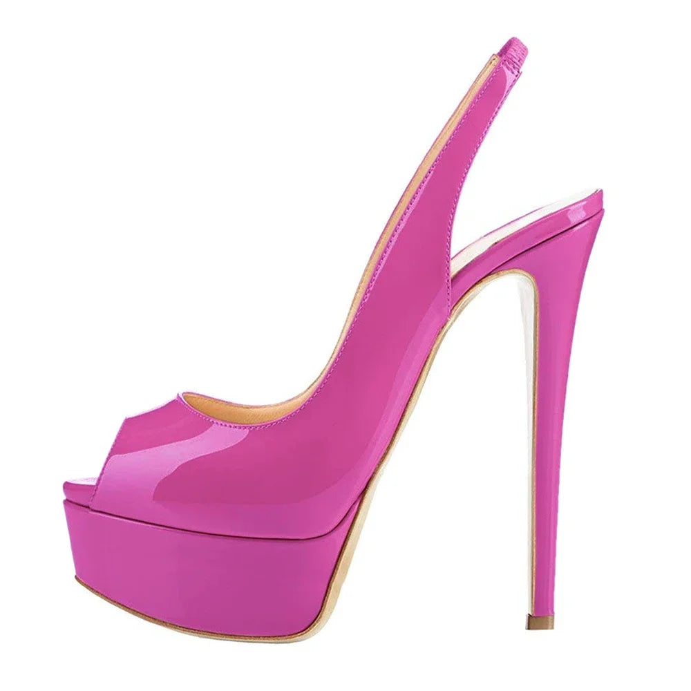 Women Platform High Heels Sexy Open Toe Sandals Shoes