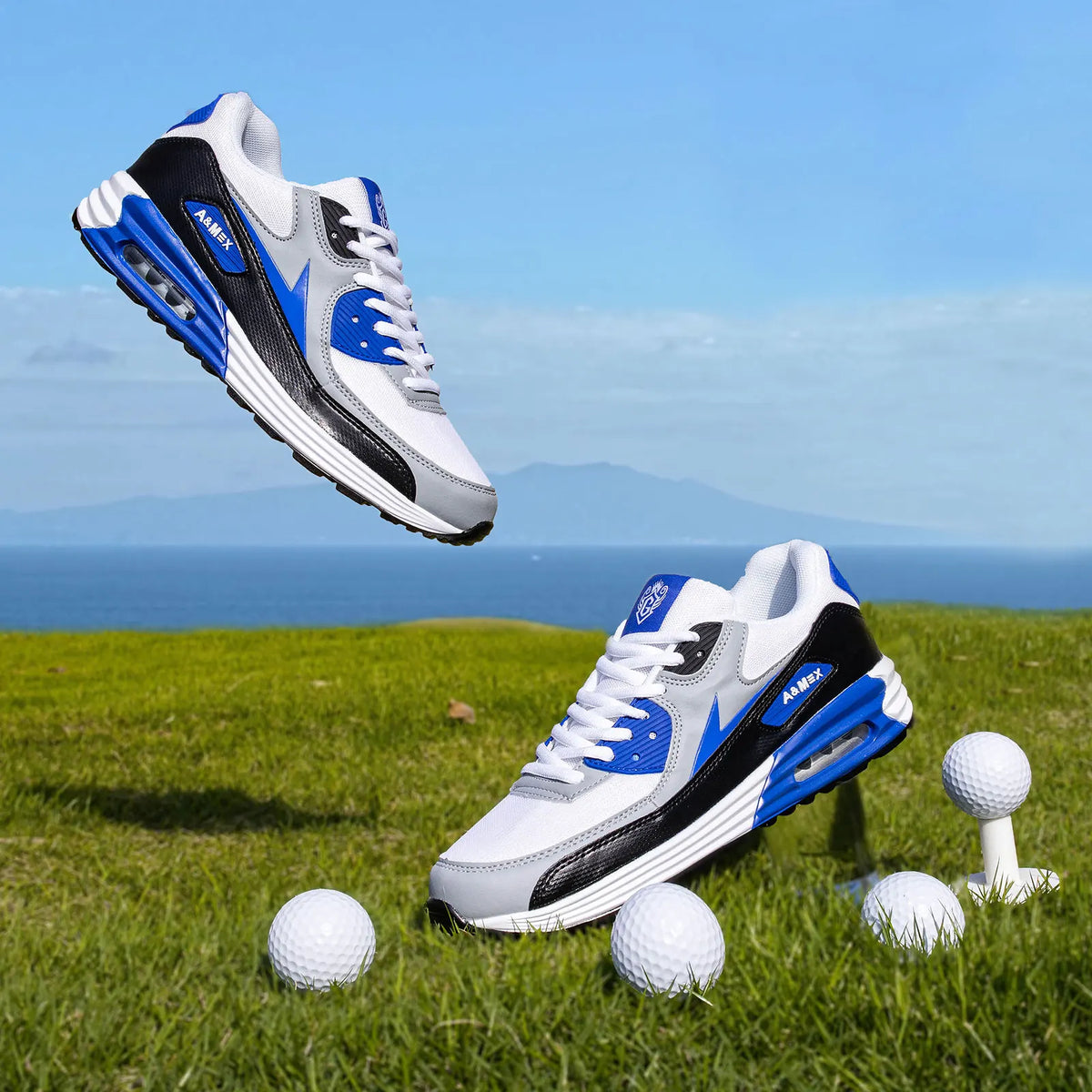 Men's Performance Air-Cushion Running Sneakers – Breathable Athletic Sneakers for Training, Tennis, and Basketball