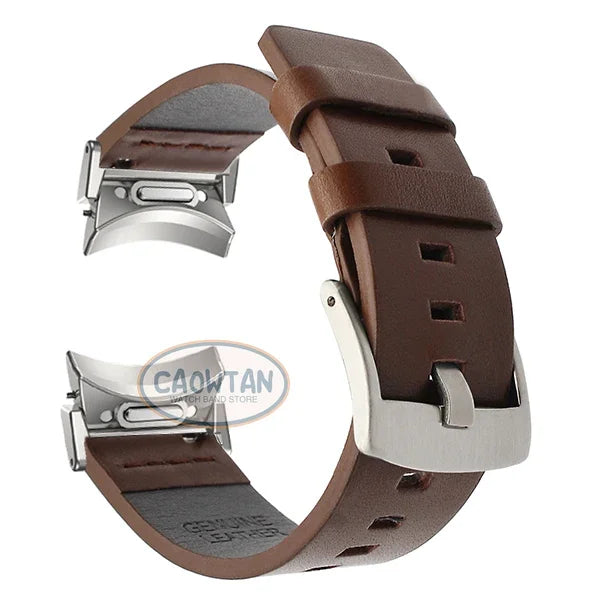 No Gaps Leather Band for Samsuang Galaxy Watch 6 5 4 40 44mm Quick fit Magnetic Buckle Strap for Galaxy Watch6 4 classic 43 47mm