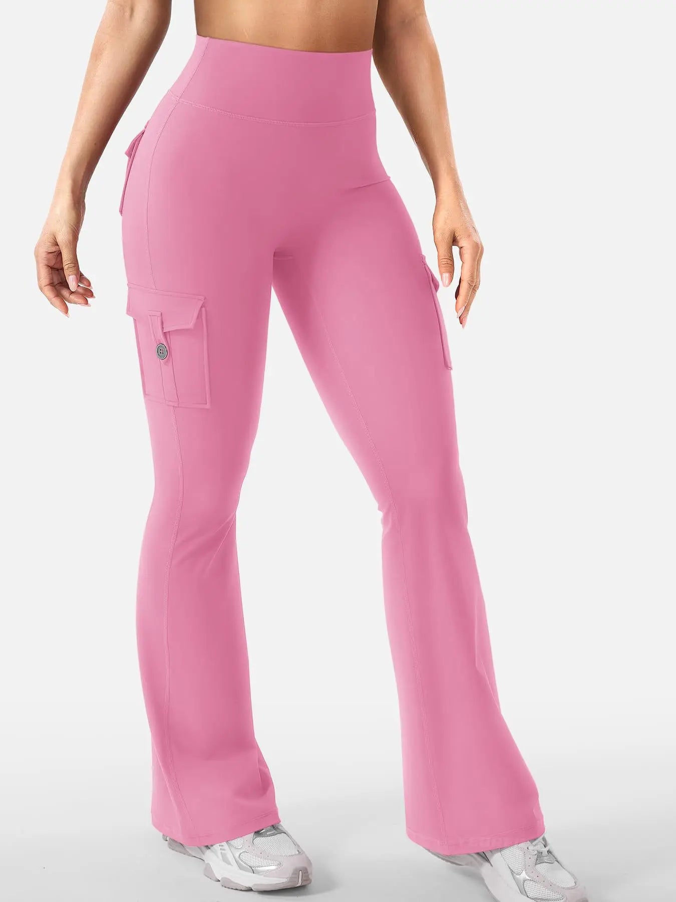 Newest Women Wide Leg High Stretch Yoga Leggings Naked Feeling Compression Fitness Workwear with Pockets Yoga Pant
