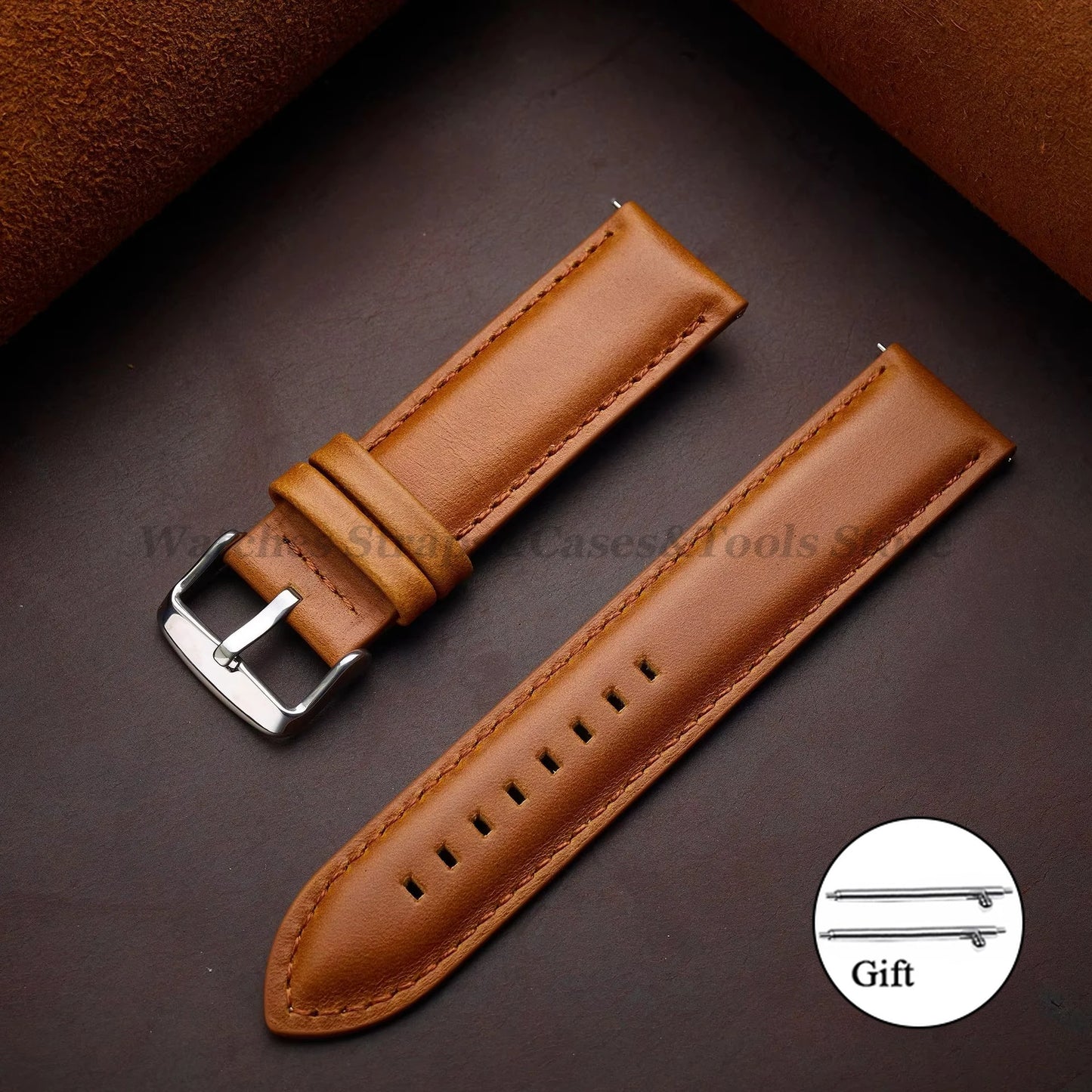 Genuine Leather Watchband 18mm 20mm 22mm 24mm 26mm Vintage Cowhide Watch Strap for DW Quick Release Bracelet Universal Wristband