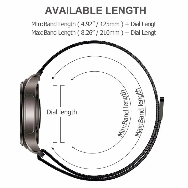 Metal Strap For Samsung Galaxy Watch 5 6 7 40mm 44mm Band With Screen Protector Hard Case Magnetic Loop Quick Install Bracelet