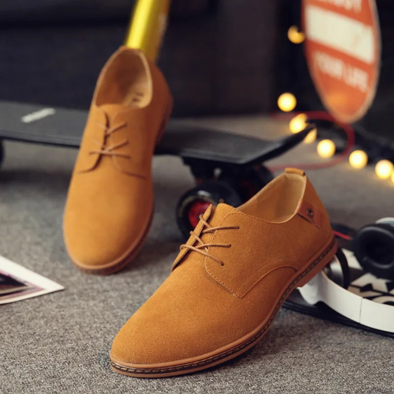 2026 New Leather Shoes for Men Luxury Men's Oxford Shoes High Quality Suede Leather Mens Business Casual Shoes Zapatos De Hombre