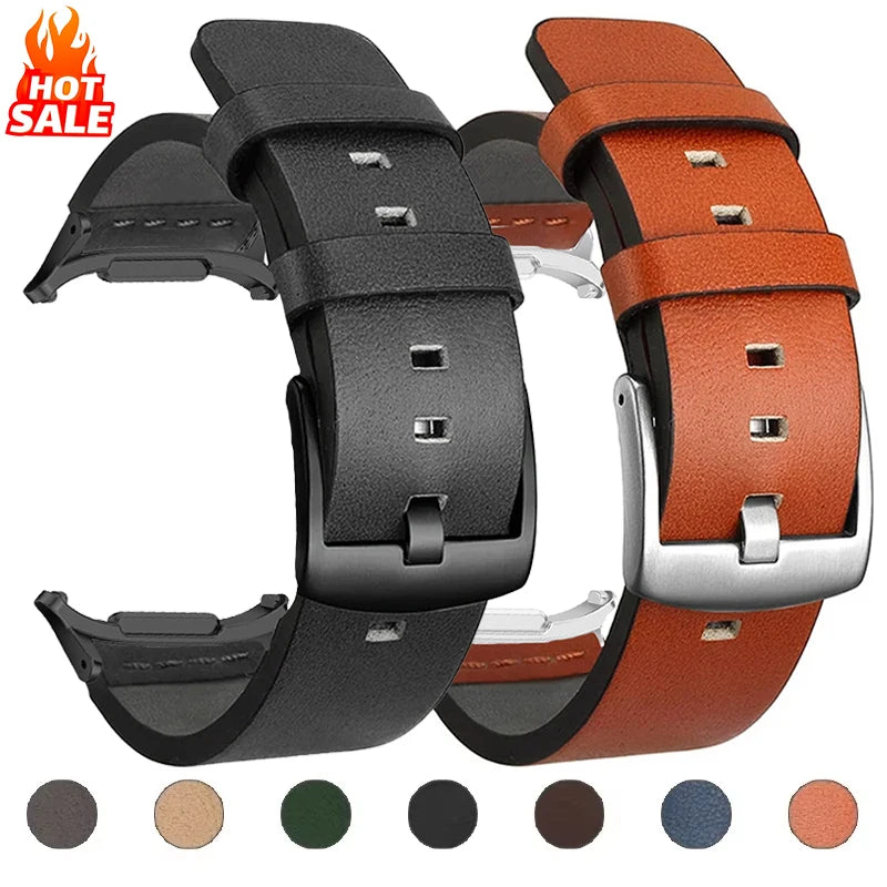 Leather Strap for Samsung Galaxy Watch 7 Ultra 47mm Business Band Bracelet for Galaxy Watch Ultra 47mm No Gaps Wristband Correa