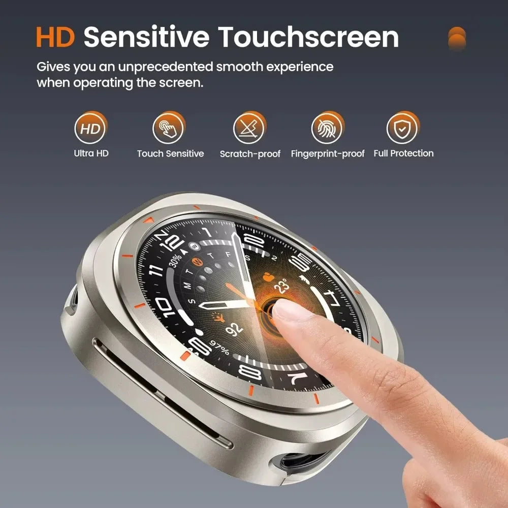 Aluminium Alloy Case+Protective HD Film for Samsung Galaxy Ultra Watch 47mm Metal Case Screen Protector Cover For GALAXY ULTRA 7