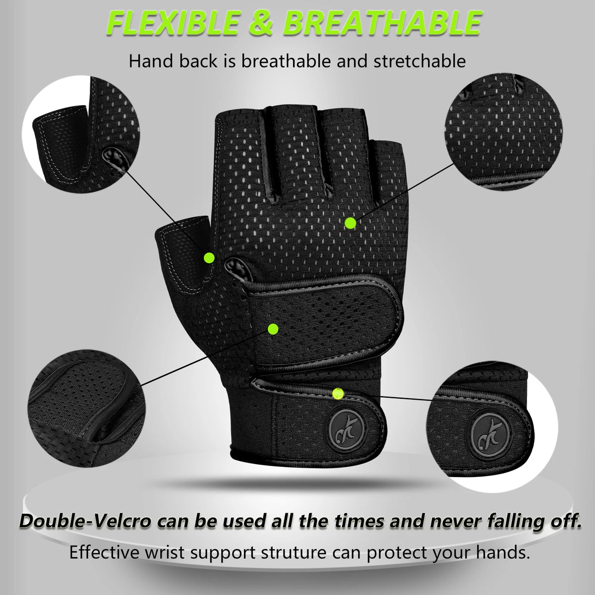 Workout Gym Gloves For Men Half Finger Exercise Fitness Gloves for Training
