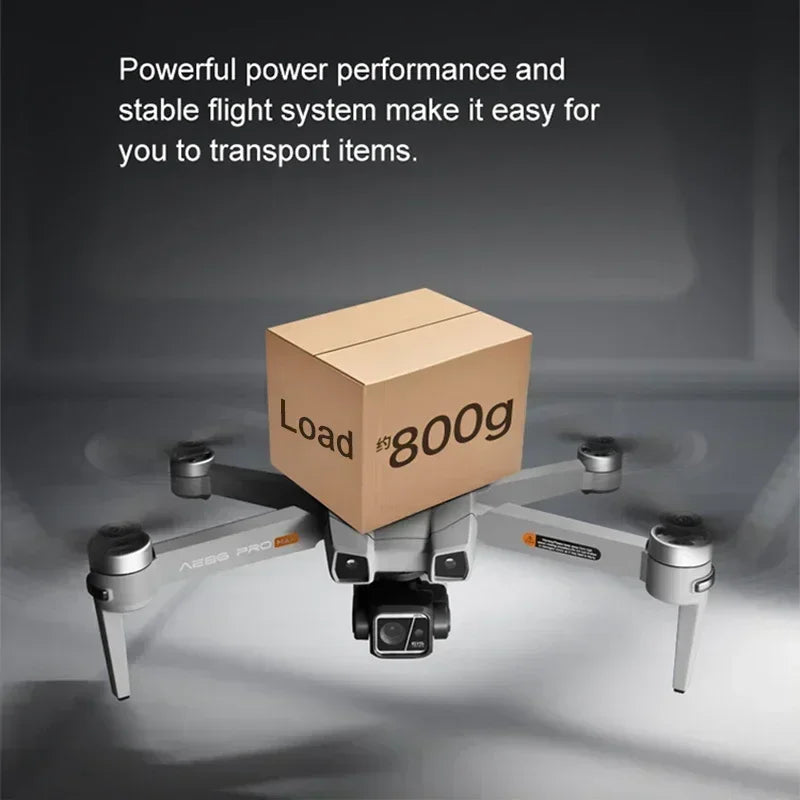 AE86 PRO MAX Professional Drone 10KM 3-Axis Gimbal RC Quadcopter 8K FPV Dual Camera GPS Obstacle Avoidance Drone with LED Screen