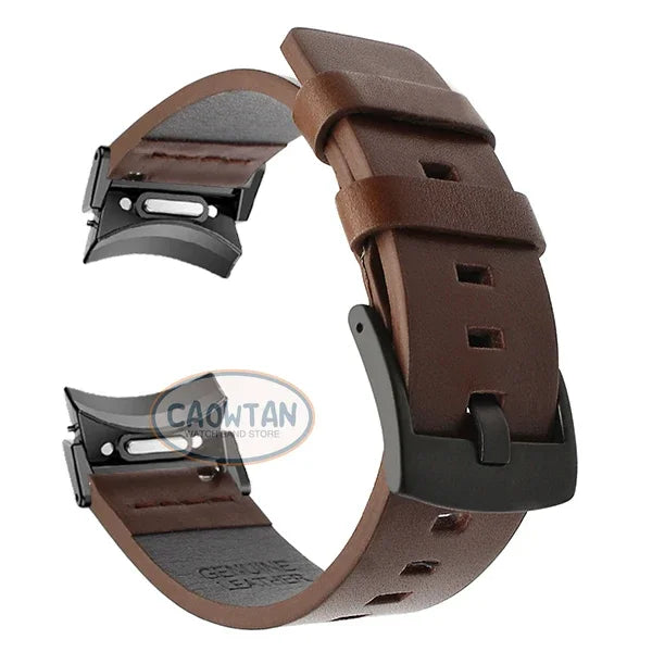 No Gaps Leather Band for Samsuang Galaxy Watch 6 5 4 40 44mm Quick fit Magnetic Buckle Strap for Galaxy Watch6 4 classic 43 47mm