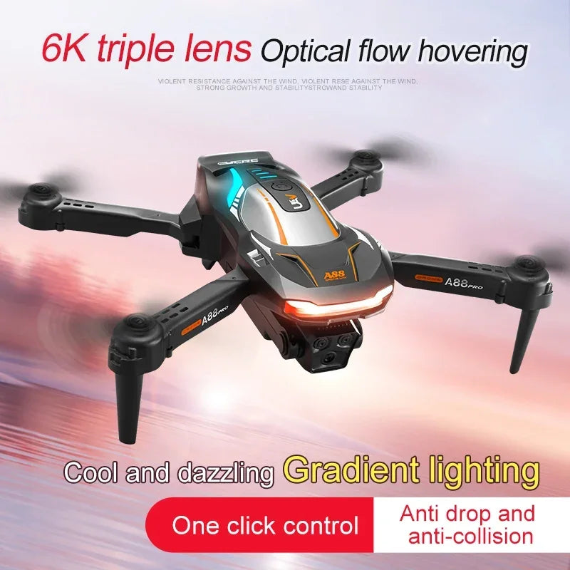Drone Professional 4K Three Camera Folding Obstacle Avoidance Optical Flow Positioning Upgraded  New Toys for Boys