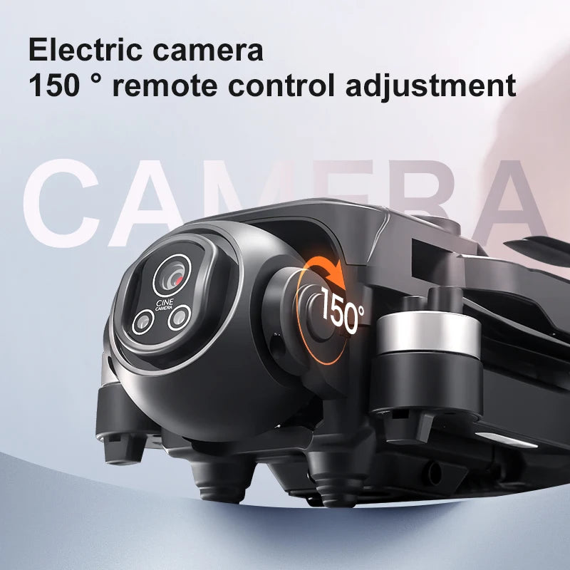D18 Drone with 8K HD 150° Electric Dual FPV Camera Angle Obstacle Avoidance Foldable Quadcopter for Aerial Photography Toy