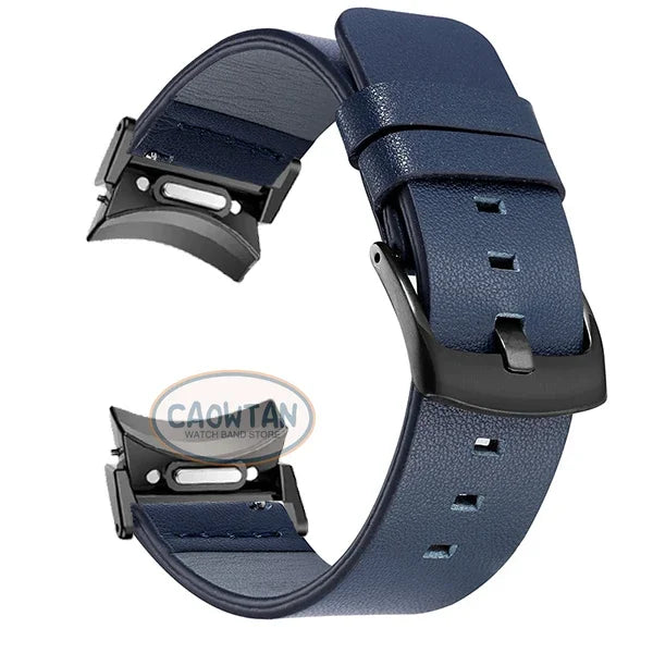 No Gaps Leather Band for Samsuang Galaxy Watch 6 5 4 40 44mm Quick fit Magnetic Buckle Strap for Galaxy Watch6 4 classic 43 47mm