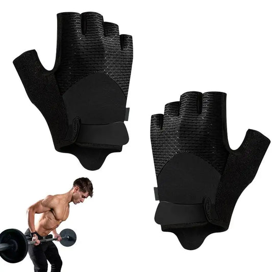 Workout Gloves For Men Breathable Workout Gloves With Firm Grip Full Palm Protection Padded Mittens Lightweight Exercise Gear