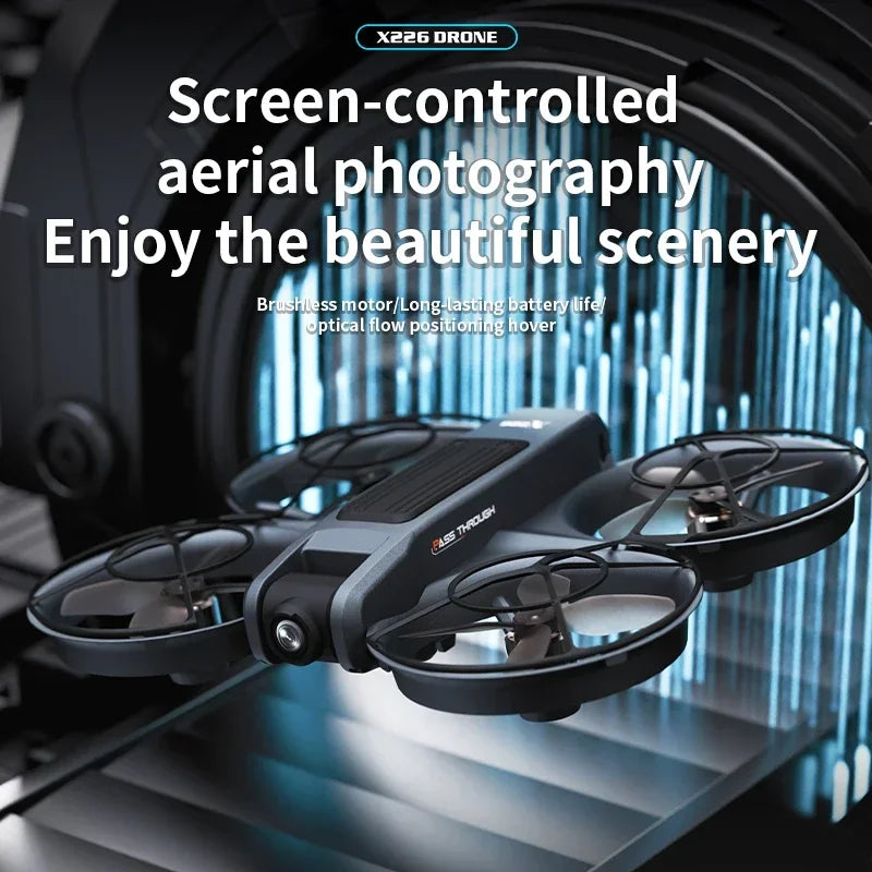 Drone X226/X226VR Drones 8K Profession HD Wide Angle Camera WiFi FPV RC Helicopter Large Screen Foldable Quadcopter