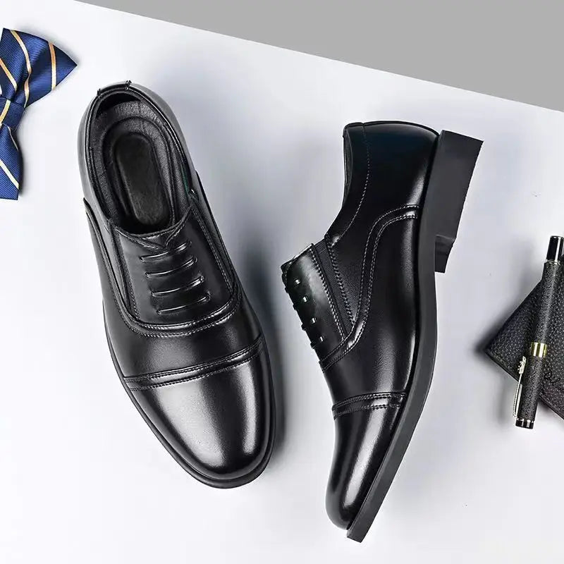 Large Size Fashionable Men's Daily Comfortable Business Office Formal Shoes Low Cut Round Toe Multifunctional Men's Wedding Shoe
