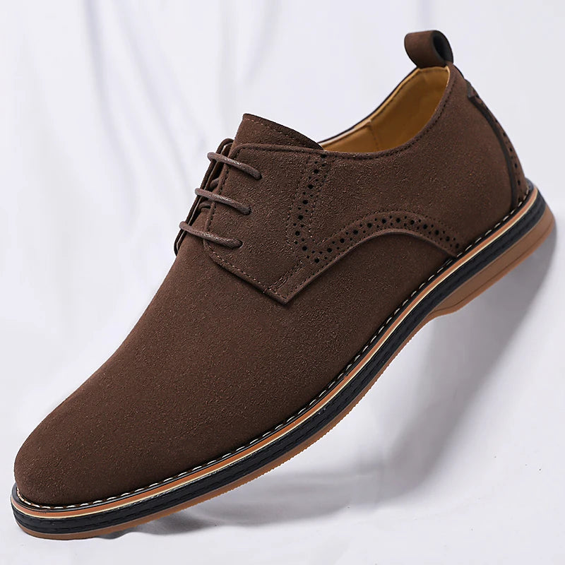 Fashion Mens Brogue Oxford Shoes British Style Leather Formal Dress Footwear Lace Up Sneakers Outdoor Male Business Casual Shoes