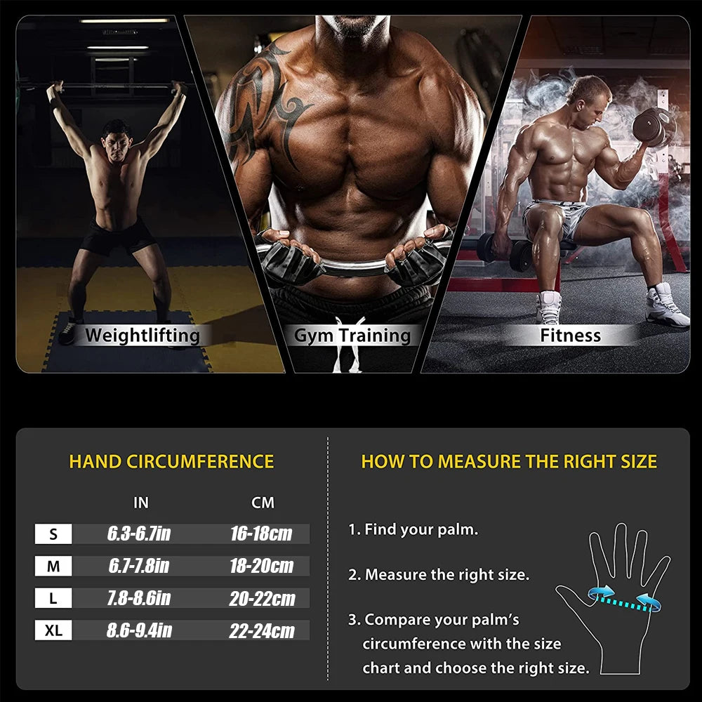 Weightlifting Gloves Men Barbell Gym Fitness with Wrist Support for Cossfit Training