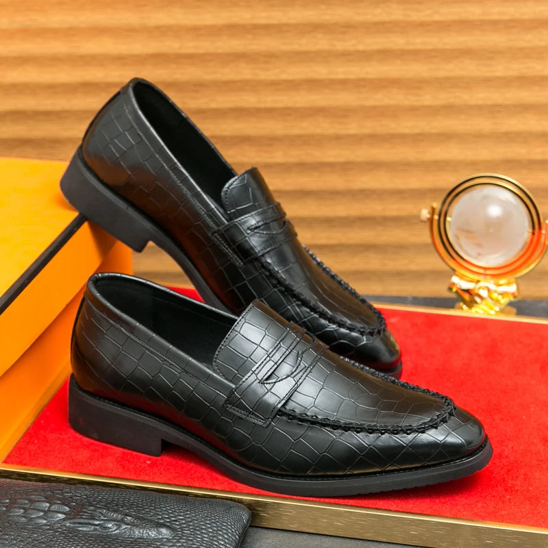 Classic Men's Casual Driving Loafers – Comfortable, Fashionable Moccasins in Leather for Business, and Weddings