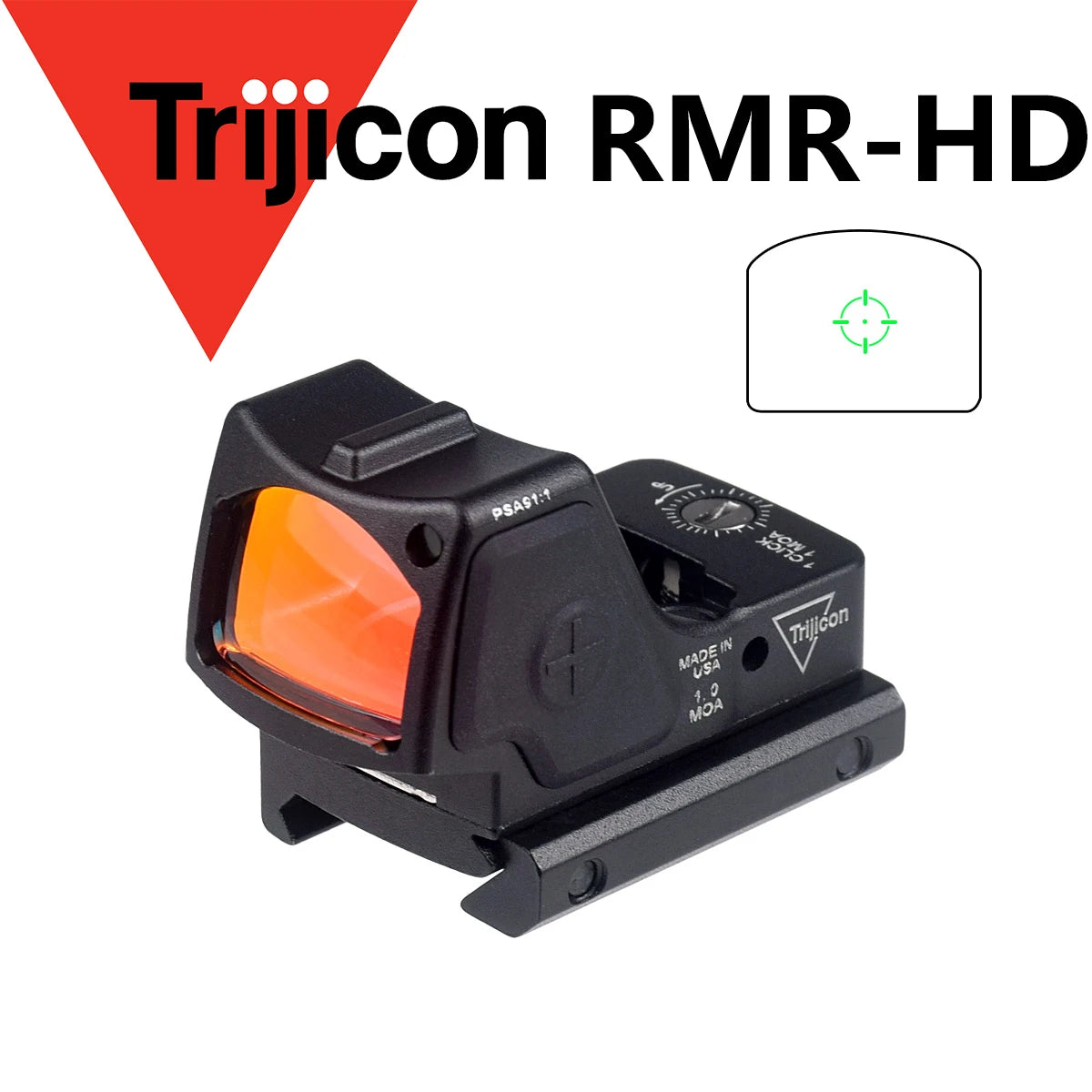 Tactical Metal Trijicon RMR HD Red Dot Sight Adjustable Collimator Pistol Reflex Glock For Hunting AR15 M4 Optics Scope