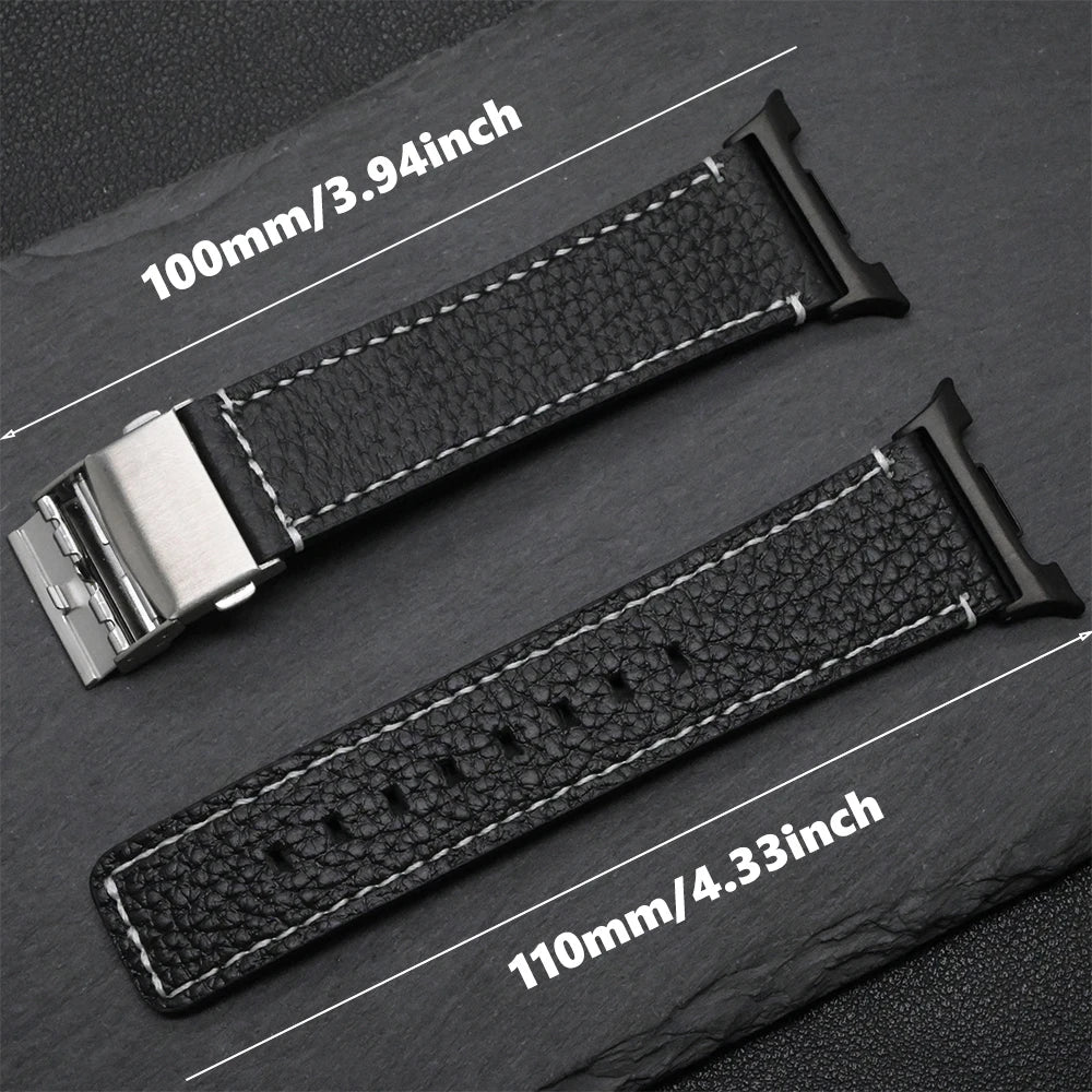 Leather for Samsung Galaxy Watch 8 Ultra2 Wrist Strap Elegant Business Band for Galaxy Ultra 47mm Bracelet Correa Accessories