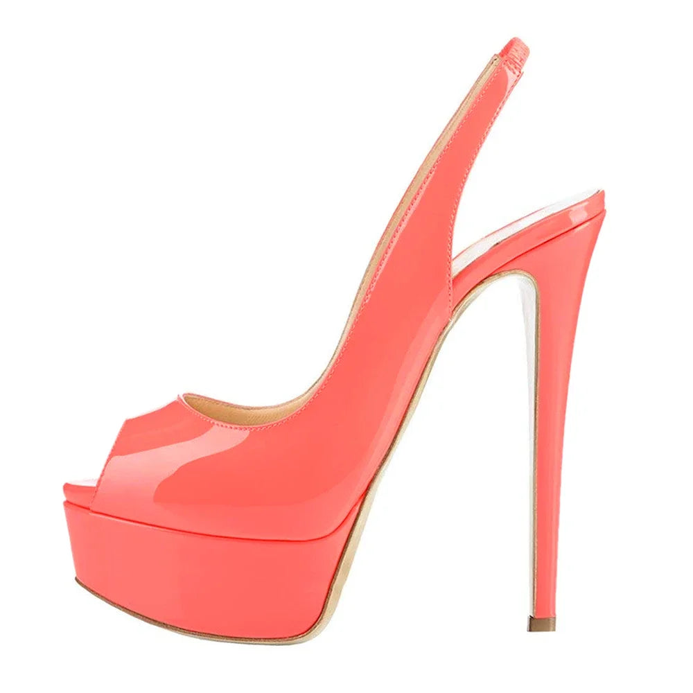 Women Platform High Heels Sexy Open Toe Sandals Shoes
