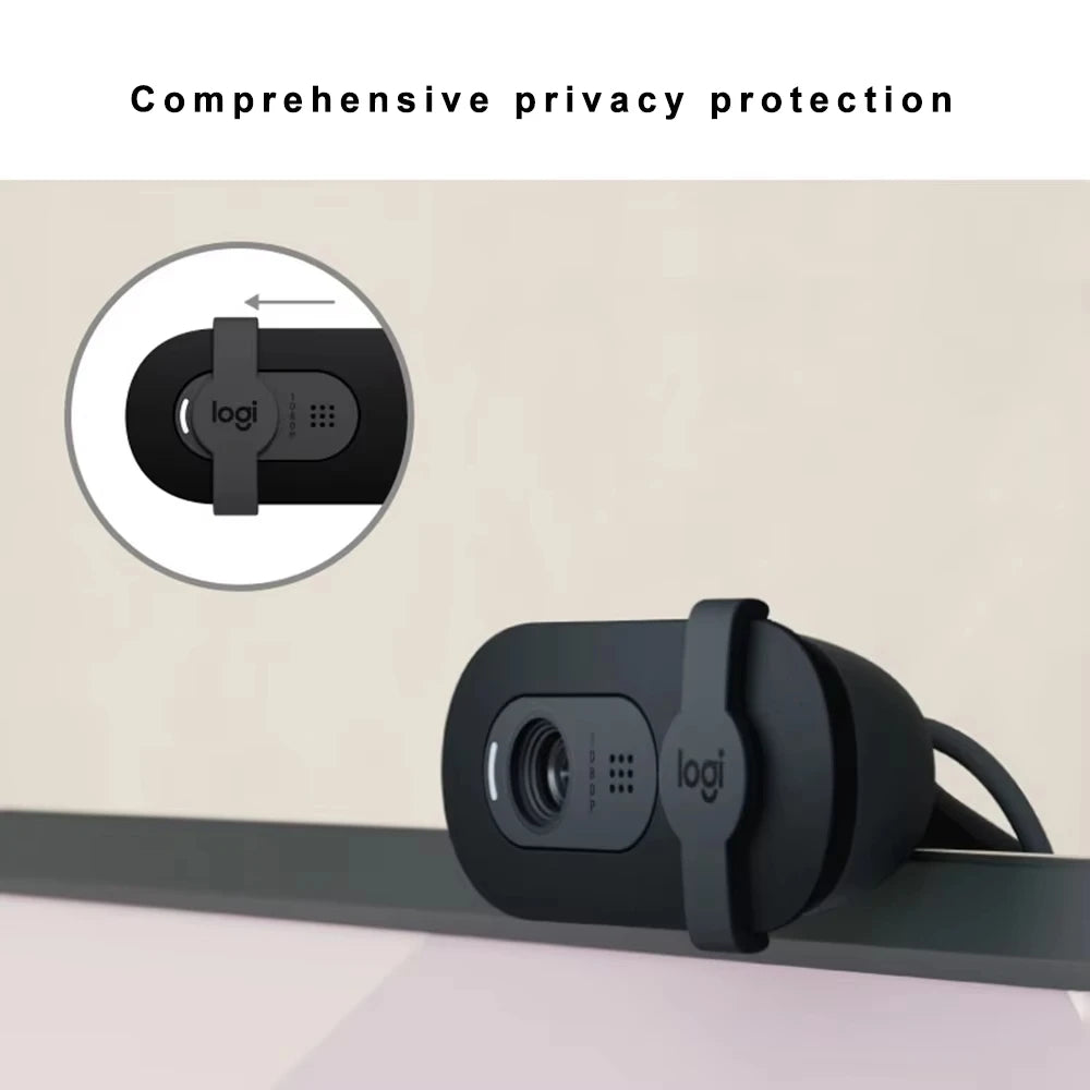 Logitech Brio 90 HD 1080p webcam with automatic light balancing, integrated privacy shutter, and built-in microphone Webcam