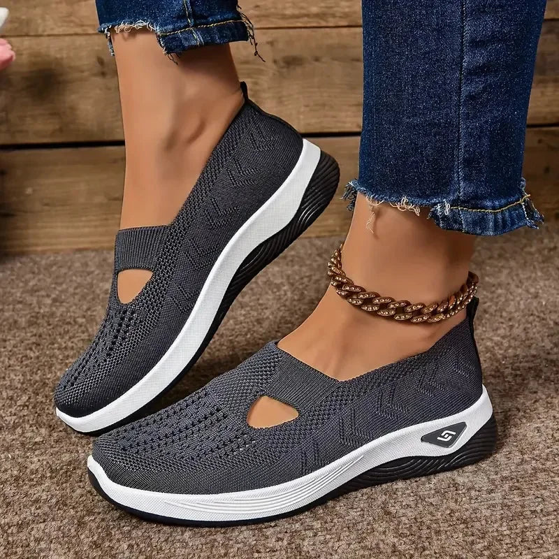 The Premium Orthopedic Women's Slip-On Sneaker – Ultra-Lightweight, Breathable Mesh Construction, and Non-Slip Soft Soles for Ultimate Summer Walking Comfort