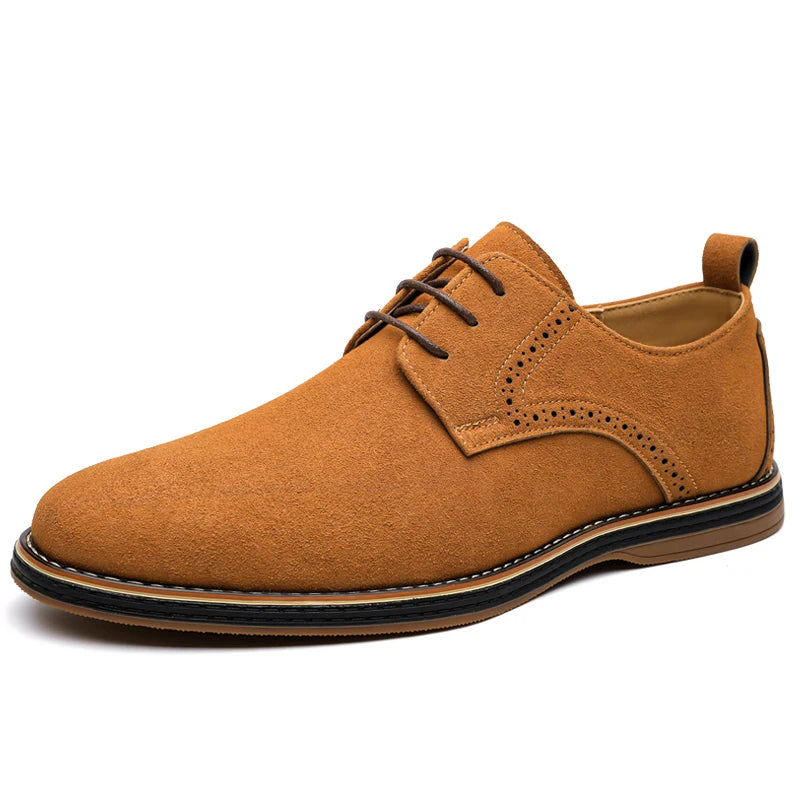 Fashion Mens Brogue Oxford Shoes British Style Leather Formal Dress Footwear Lace Up Sneakers Outdoor Male Business Casual Shoes