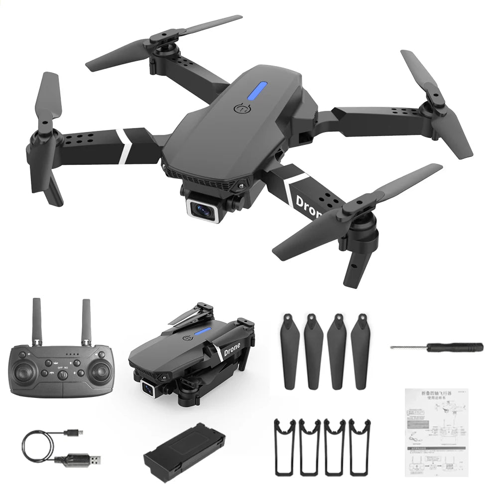 New Drone 2.4G RC Quadcopter Drone 5G FPV WiFi Easy Foldable With Mod Altitude Resistance NO Camera Wide-angle Shooting Boy Toy