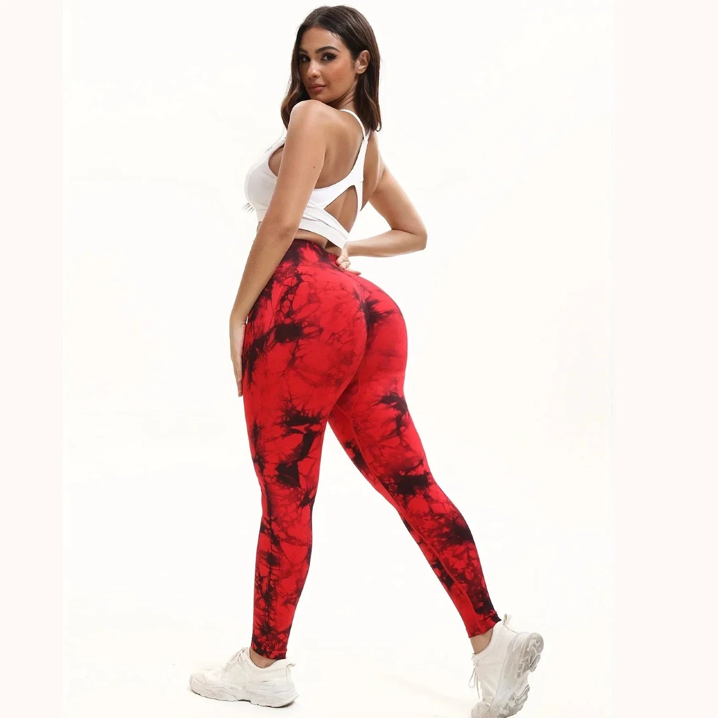 Women’s Seamless Tie-Dye High Waisted Hip Lifting Leggings, Comfortable Fit The Gym or Home