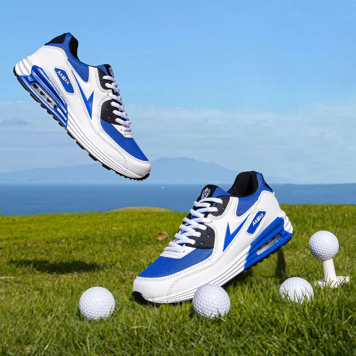 Men's Performance Air-Cushion Running Sneakers – Breathable Athletic Sneakers for Training, Tennis, and Basketball