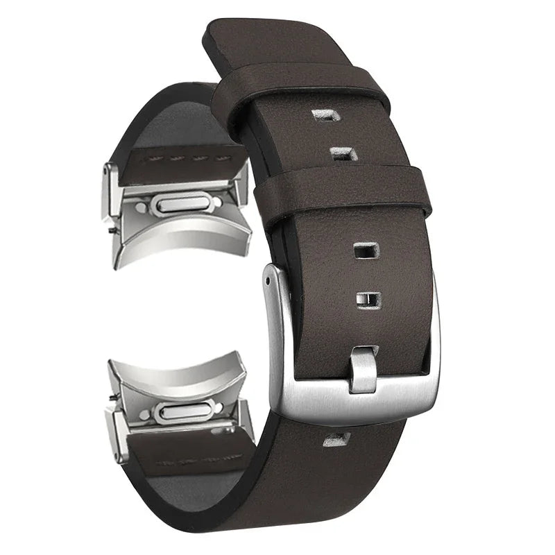 No Gaps Leather Band for Samsuang Galaxy Watch 6 5 4 40 44mm Quick fit Magnetic Buckle Strap for Galaxy Watch6 4 classic 43 47mm
