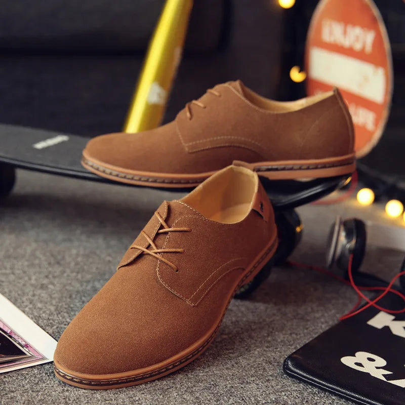 2026 New Leather Shoes for Men Luxury Men's Oxford Shoes High Quality Suede Leather Mens Business Casual Shoes Zapatos De Hombre