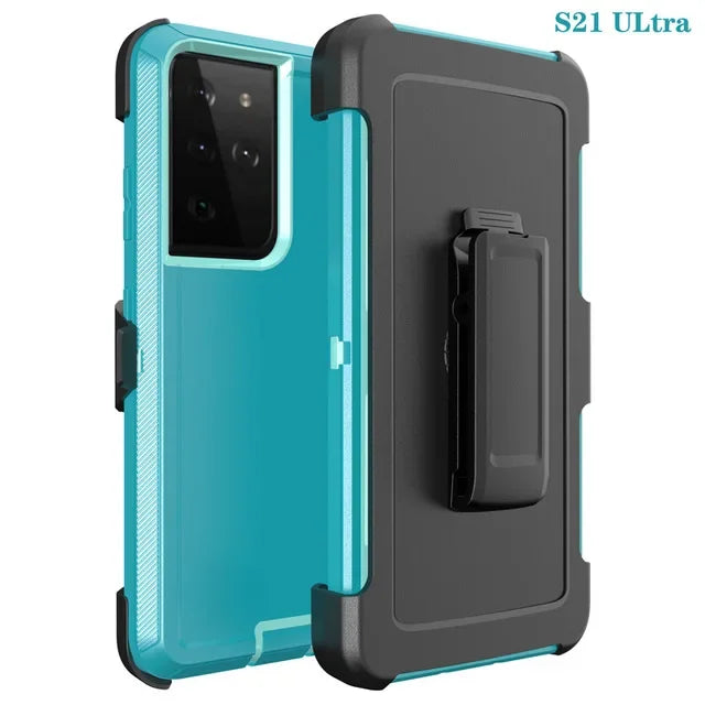 Armor Otter Case for Samsung Galaxy S26 S23 S22 S21 S20 S24 Ultra A17 A07 S25 edge Heavy Duty Shockproof +Belt Clip Box Case