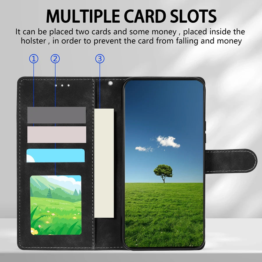 Wallet With Card Slot Bracket Magnetic Flip Leather Case For Samsung Galaxy S26 Ultra S26 Plus A37 A57 Anti-drop Cover
