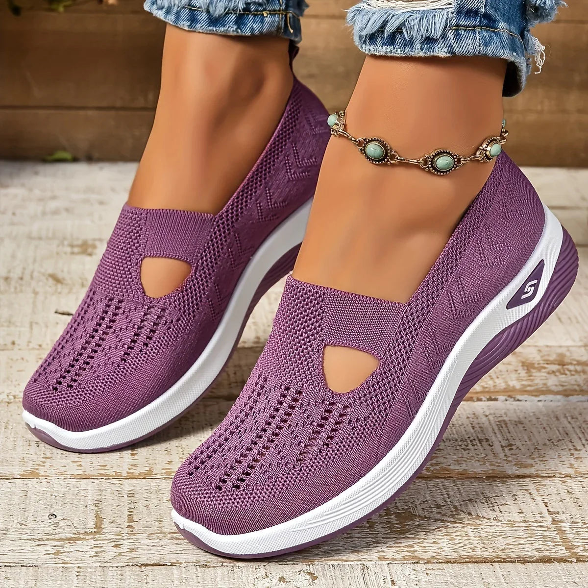 The Premium Orthopedic Women's Slip-On Sneaker – Ultra-Lightweight, Breathable Mesh Construction, and Non-Slip Soft Soles for Ultimate Summer Walking Comfort