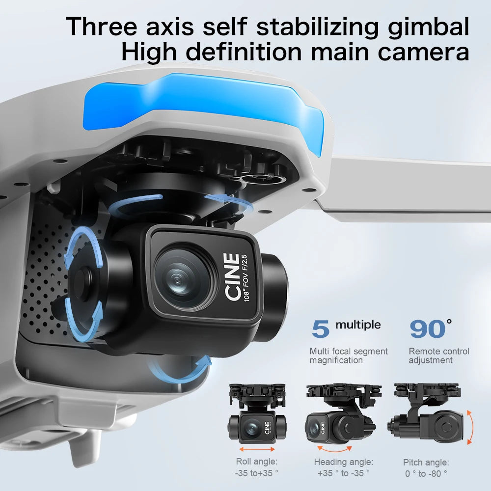 S-X1 High-end GPS Drone Professional 8K Camera With Screen 10KM Digital Image Transmission 3-axis Gimbal Brushless RC Quadcopter