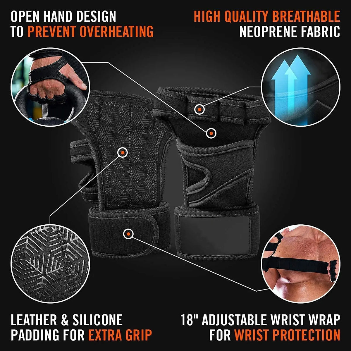 Training Sport Gloves for Men Women Workout Gloves Fitness Body Building Weightlifting Gym Hand Wrist Palm Protector Gloves
